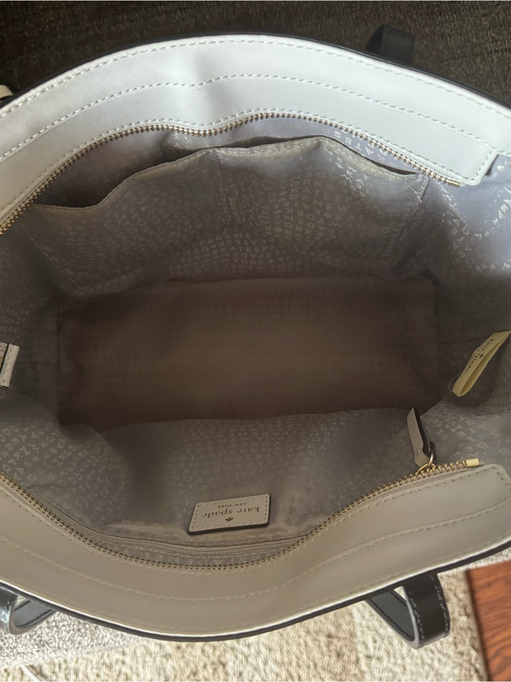 kate spade White and Black Tote Bag - Picture 5 of 10